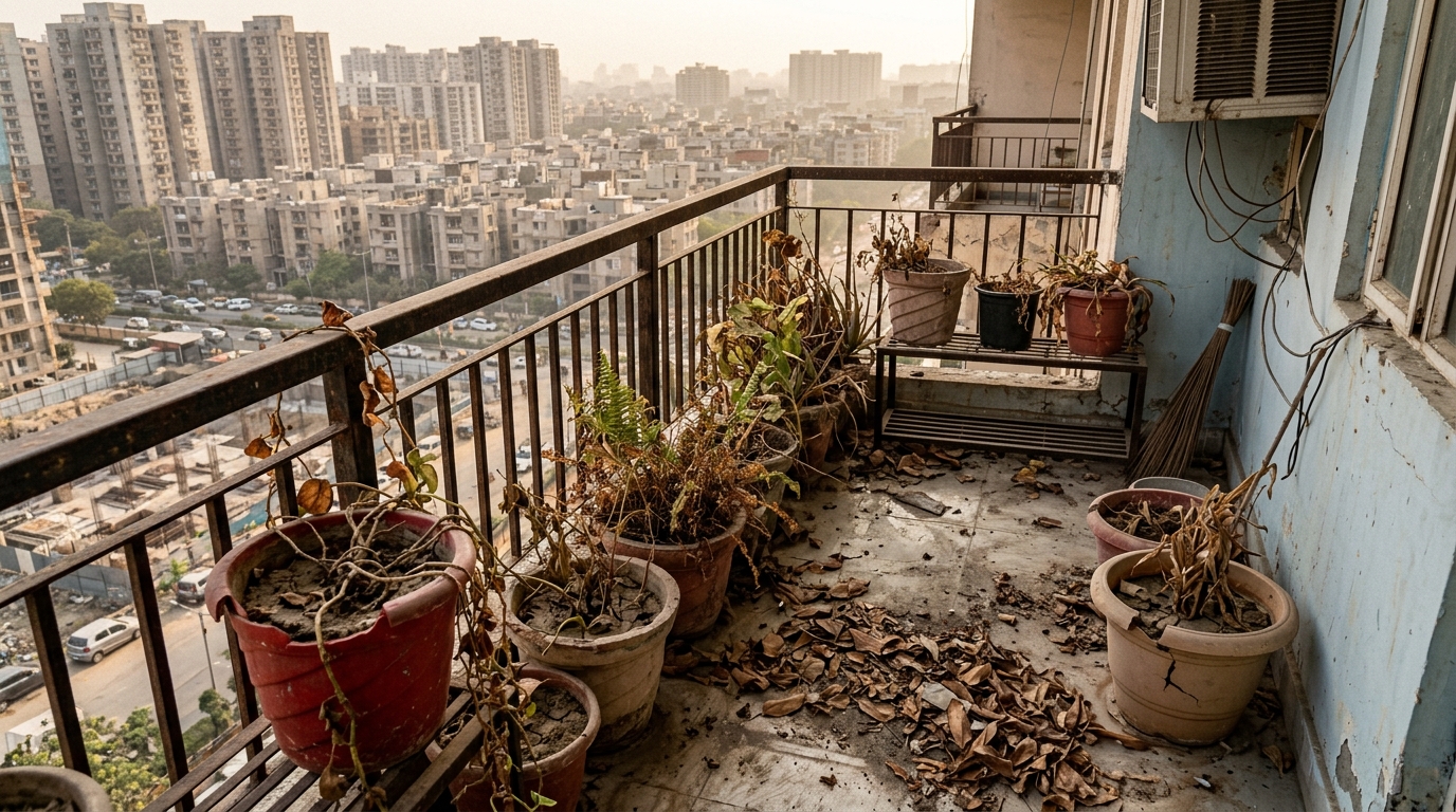 Before balcony makeover